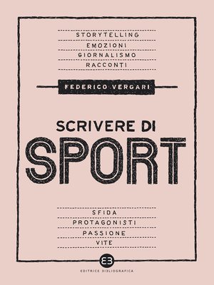 cover image of Scrivere di sport